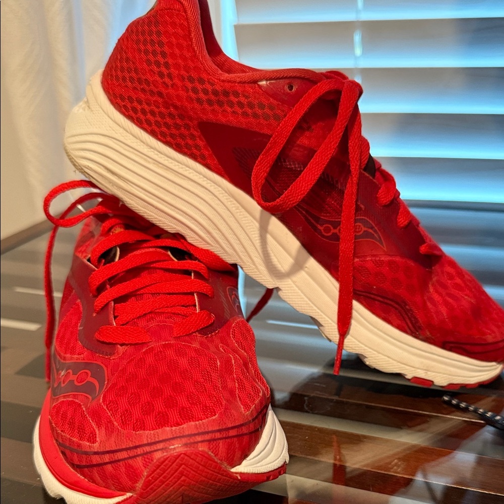 Saucony Red Athletic Sneakers